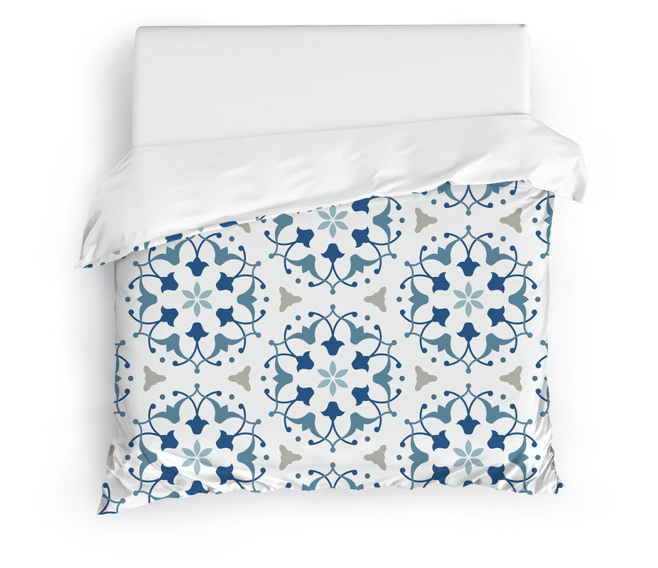 68” x 88” Twin Size Bed Duvet Cover - lightweight woven microfiber White material 100 gsm