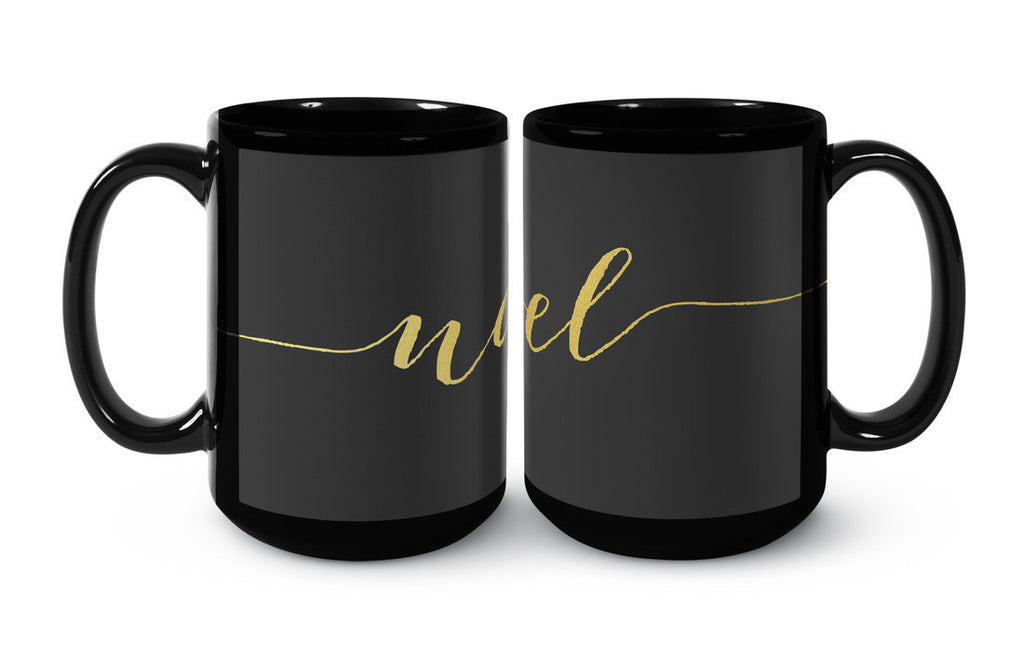 11oz Black Ceramic Coffee Mug