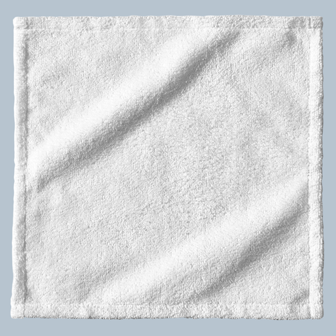 Washcloth. Front side 100% polyester microfiber, Back side 100% Terry Cotton.