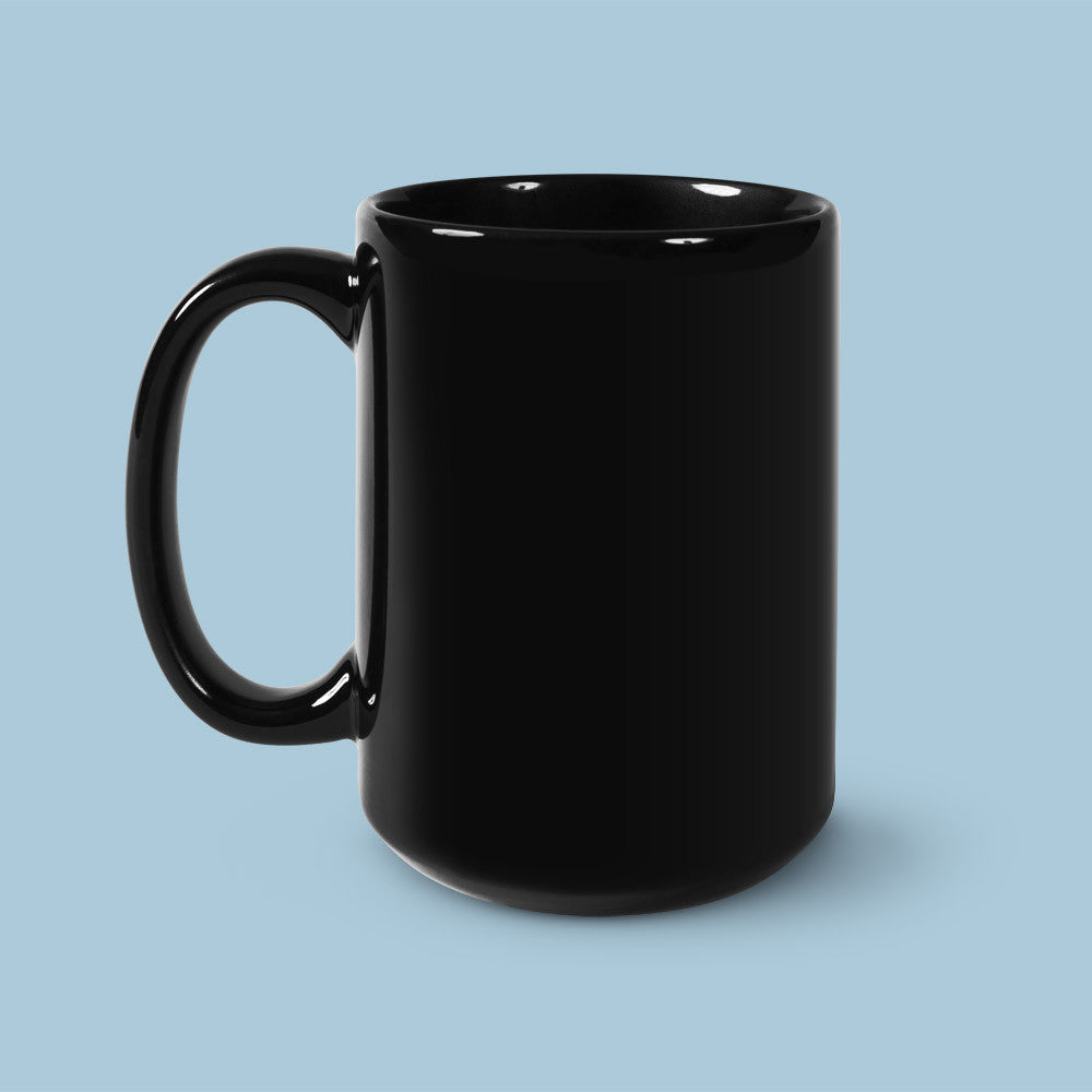 15 oz Black Ceramic Coffee Mug