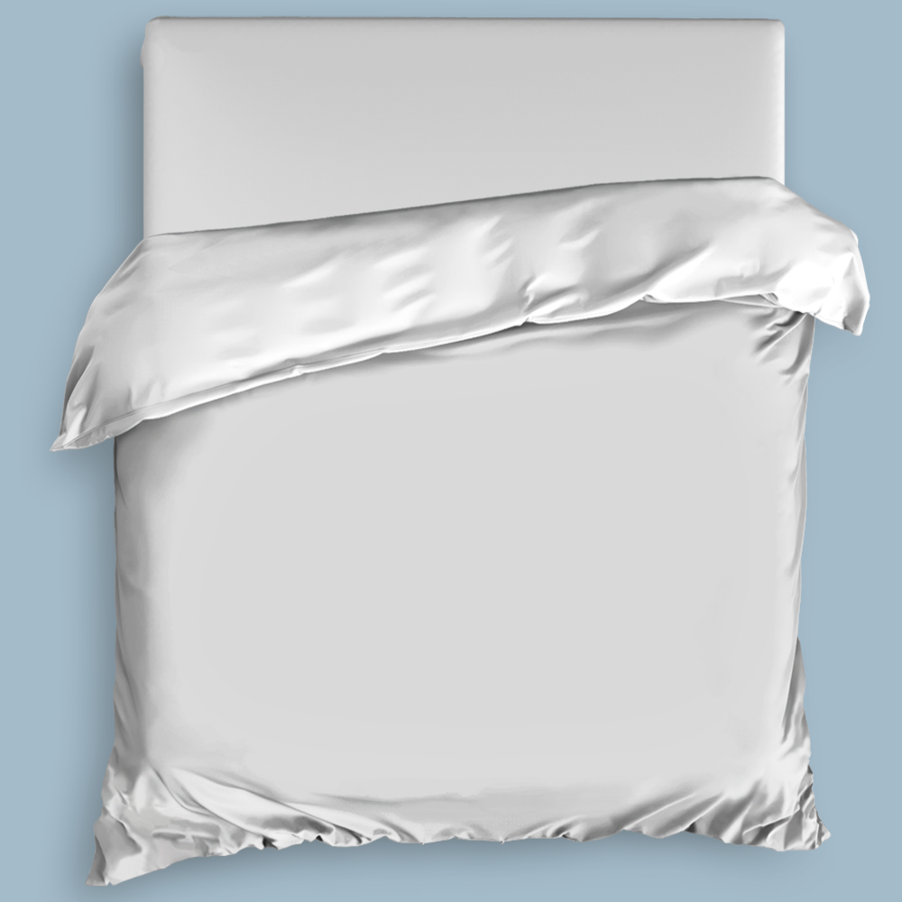 104” x 88” King Size Bed Duvet Cover - lightweight woven microfiber White material 100 gsm